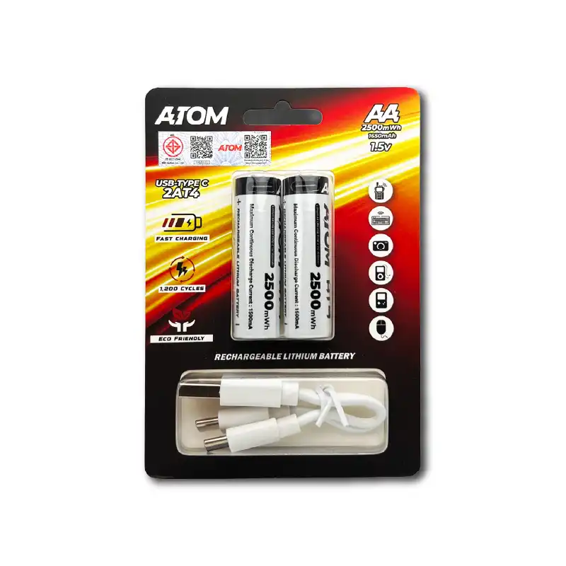 ถ่านชาร์จ Atom AT4 AA